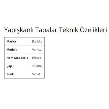 Vantuz (Öpücük) Kaydırmaz 10'lu