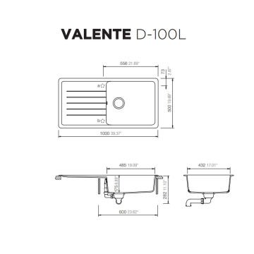 Ukinox Valente D-100 L Granit Evye