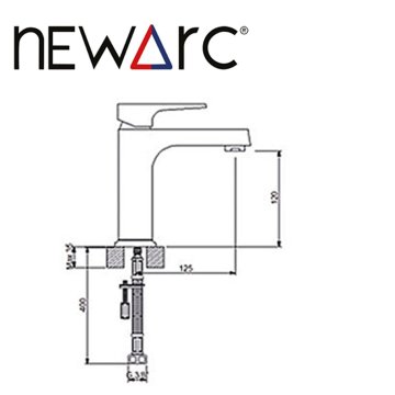 Newarc Aqua Lavabo Bataryası Whıte