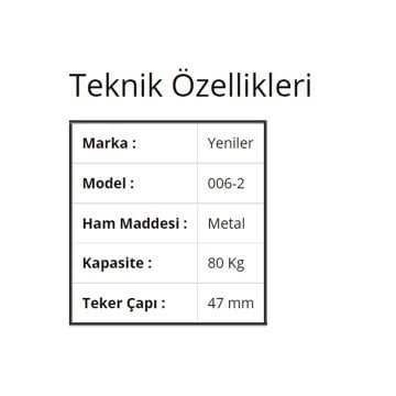 Yeniler 006-2 Sürgü Kapak Mekanizması 80 Kg