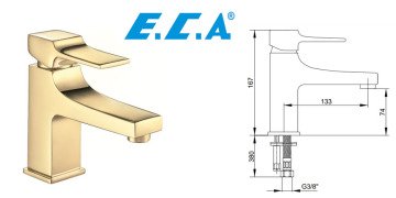 Eca Caro Lavabo Bataryası Altın