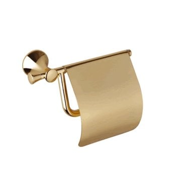 Duxxa Art Kapaklı Tuvalet Kağıtlığı Altın