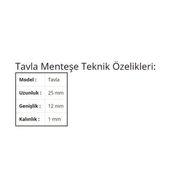 Tavla Menteşe No:1