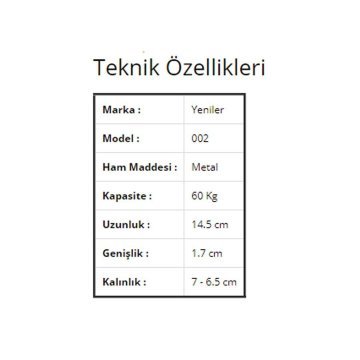 Yeniler 002 İç Kapak Mekanizma 1 Takım 60 KG