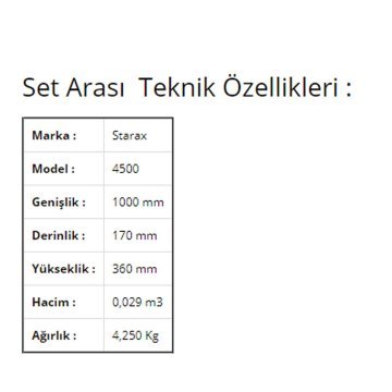 Starax 4500 Klasik Set Arası Kampanya