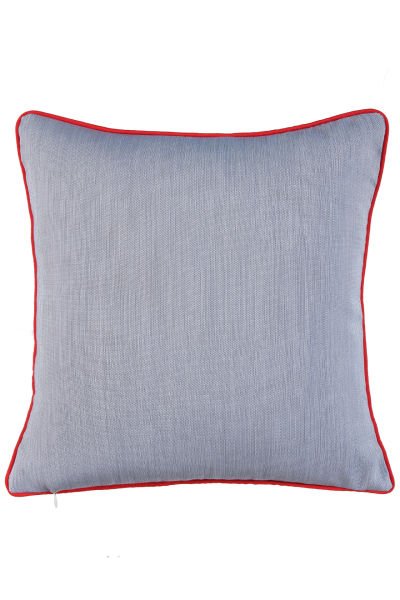 EMBROIDERED  PILLOW COVER WITH PIPING