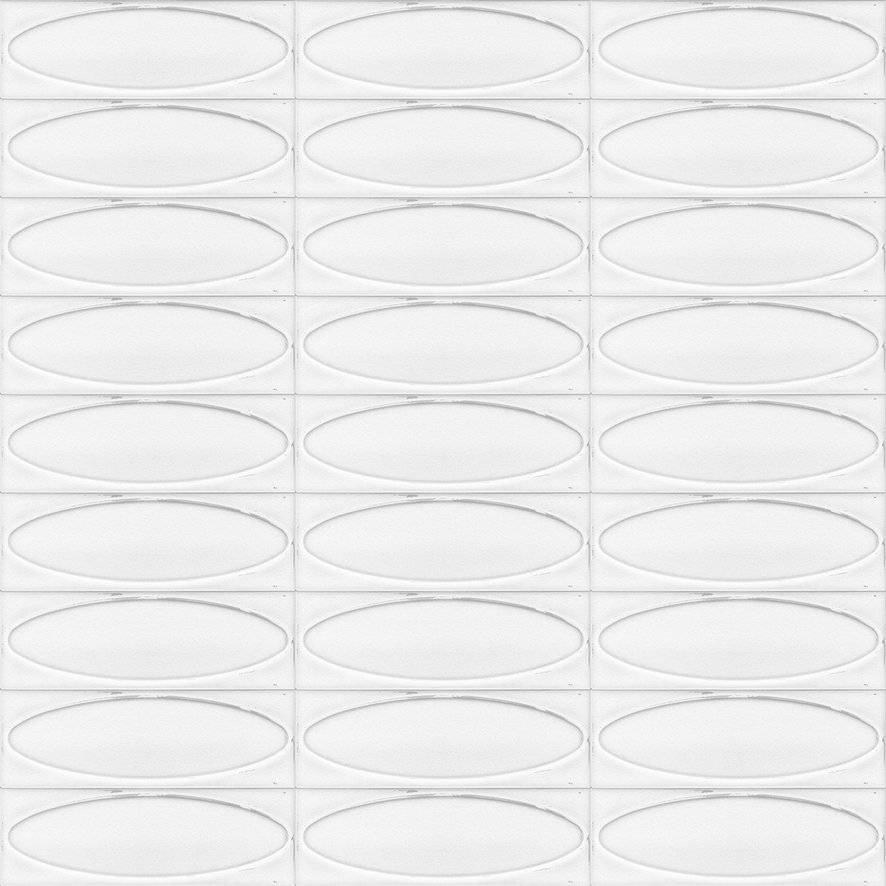 Tile,mosaic tiles,,Handmade Brick,Subway Tile,Ellipse White Patterned Ceramic Tile ,Wall & Floor Tile, set of 1 m2,1 sqm2 (10 sqf ) 7x21cm