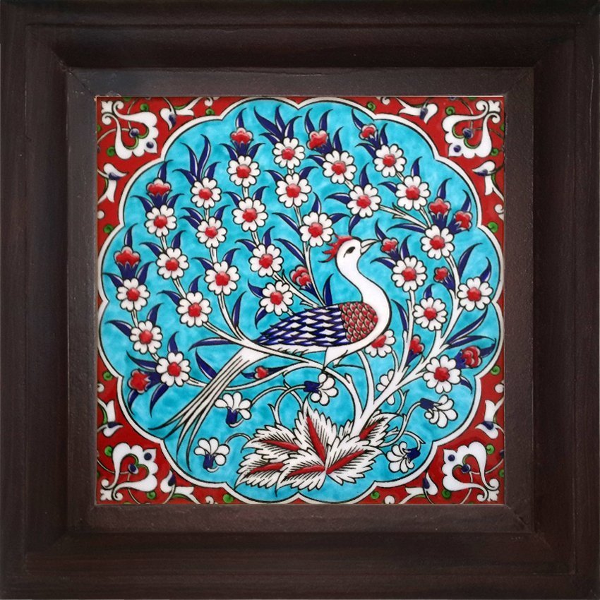 Decorative Hand made Tiles, Hand painting Wall Decor, Turkish Ceramic, Framed Tiles From Kütahya in orders Turkey