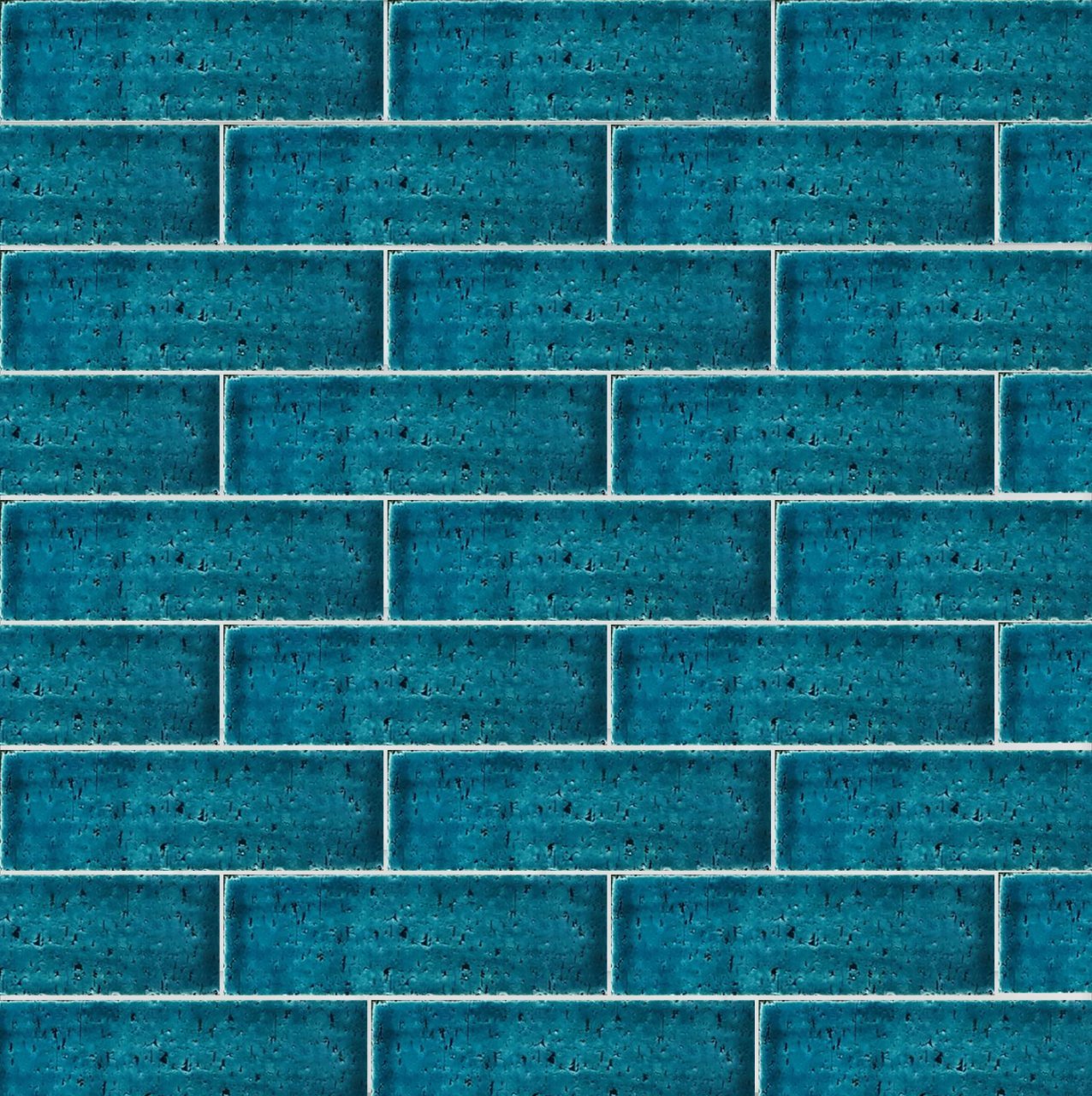 7×22 Cm Brick Turquoise Patterned Ceramic Tile