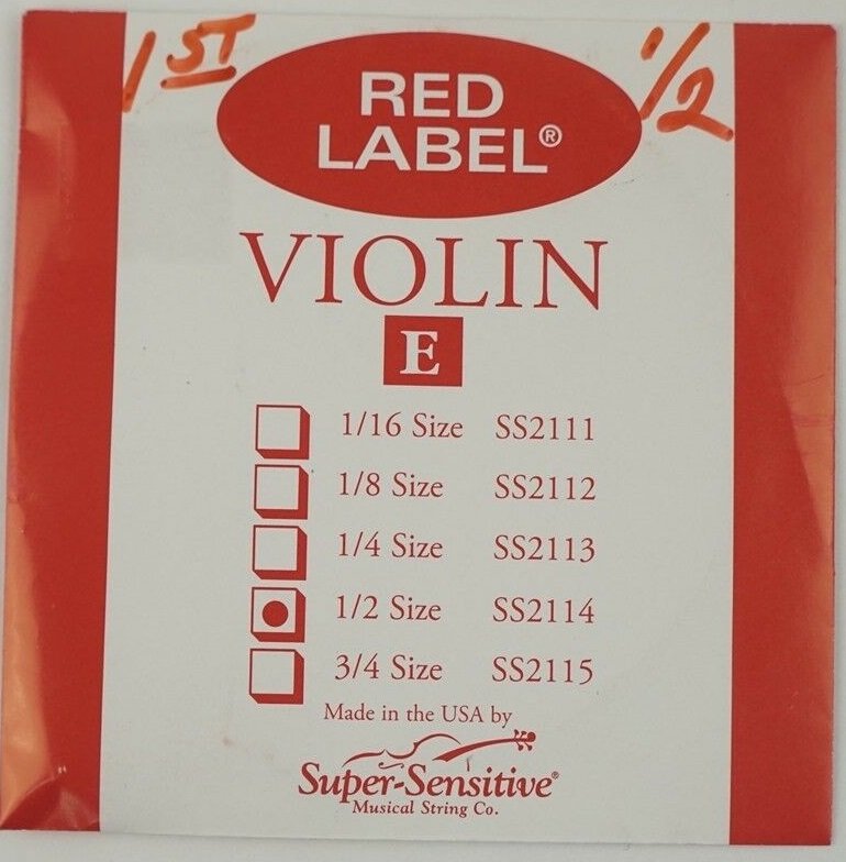 Super Sensitive Red Label E 1/2 Violin String