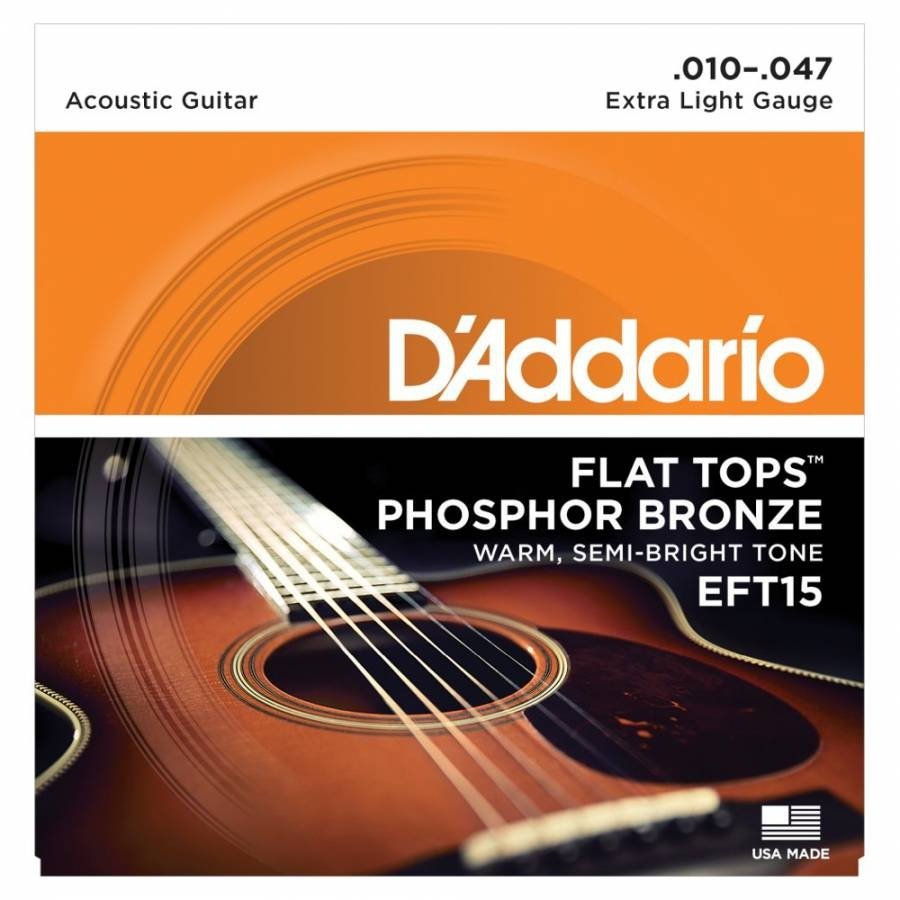 D'Addario EFT15 Flat Tops Akustik Gitar Teli
