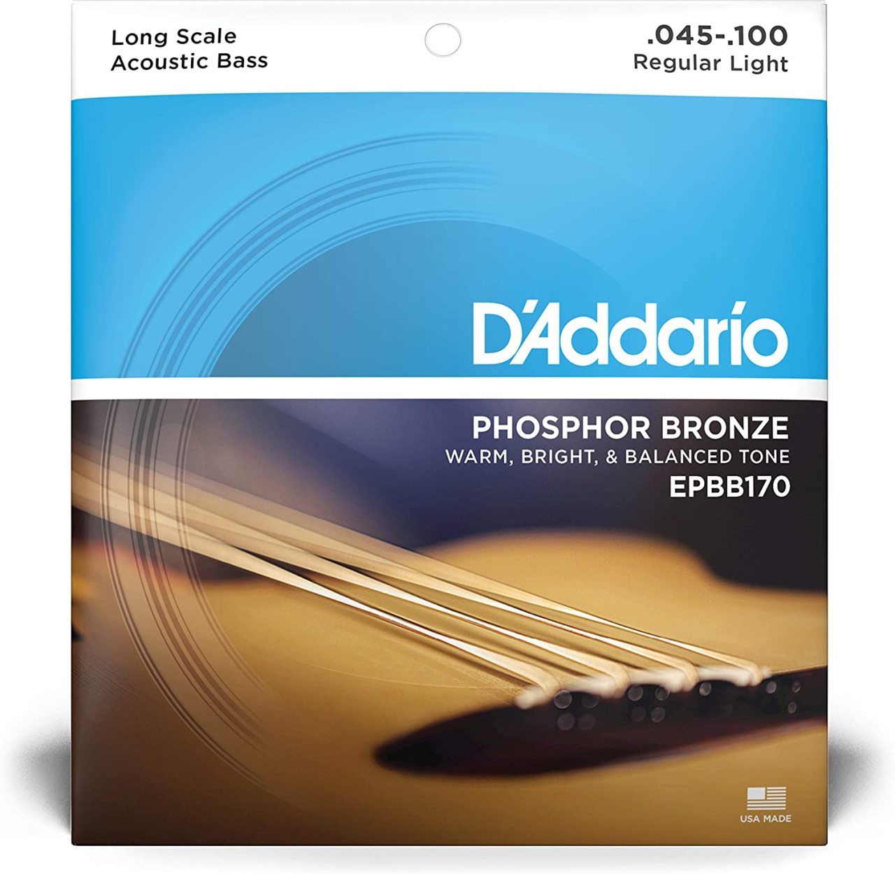 D'Addario EPBB170 Akustik Bas Gitar Teli (45-100)
