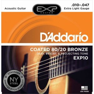 D'Addario EXP10 Extra Light 80/20 Acoustic Guitar String (10-47)