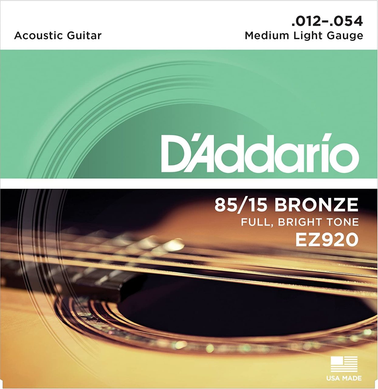 D'Addario EZ920 85/15 Bronze Acoustic Guitar String (12-54)
