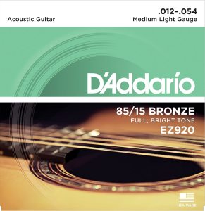 D'Addario EZ920 85/15 Bronze Acoustic Guitar String (12-54)