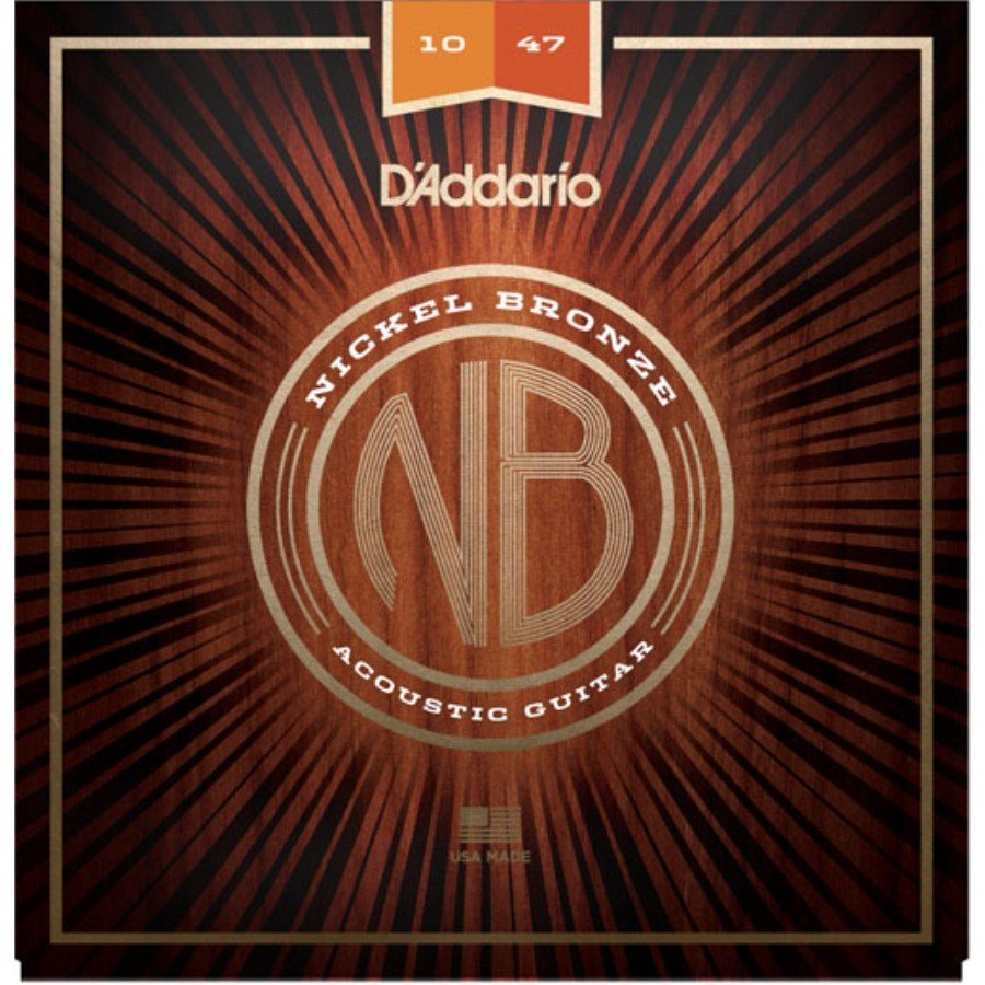 D'Addario NB1047 Nickel Bronze Acoustic Guitar String (10-47)