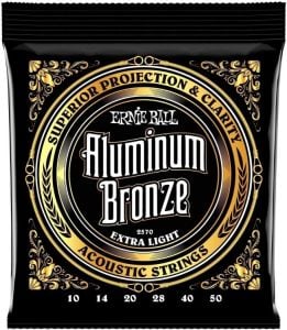 Ernie Ball P02570 Aluminum Bronz Extra Light 10-50 Akustik Gitar Tel Seti