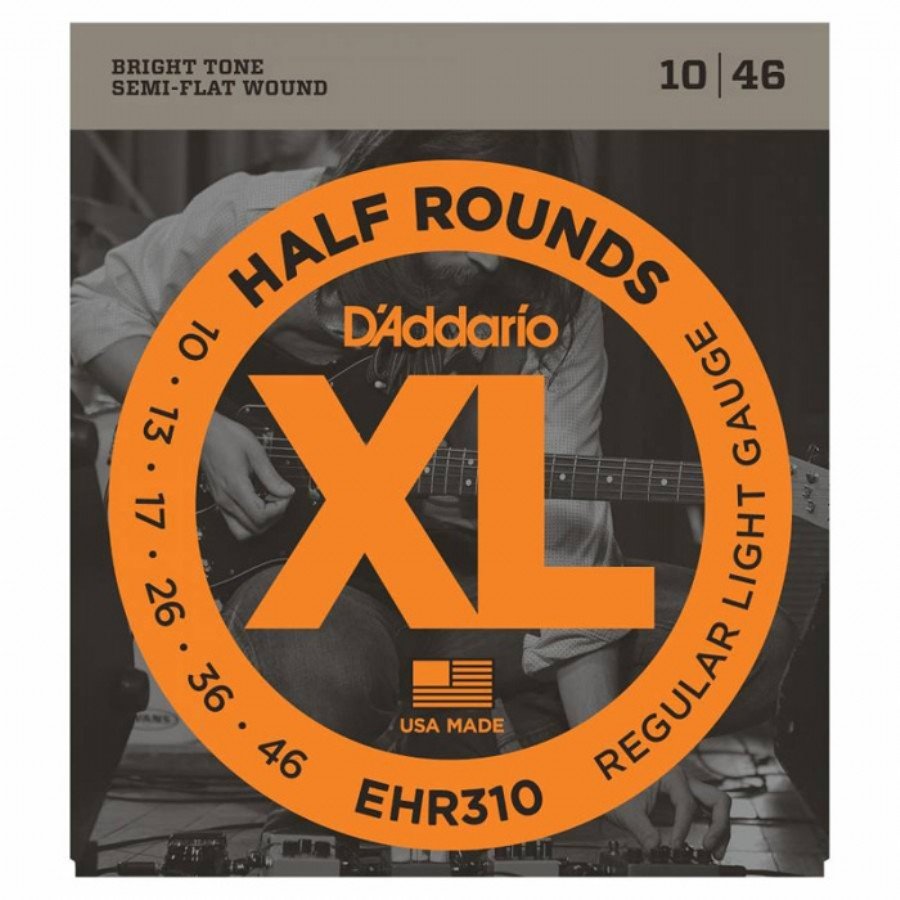 D'Addario EHR310 Half Rounds, Regular Light, 10-46 Set String - Electric guitar string 010-046