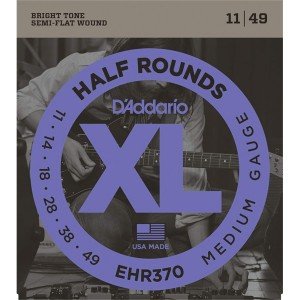 D'Addario EHR370 Half Rounds, Medium Takım Tel - Elektro Gitar Teli 011-049