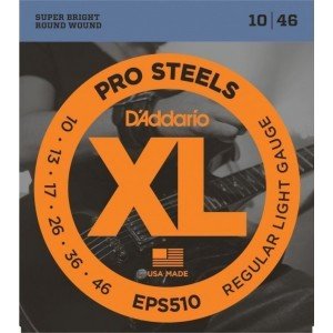 D'Addario EPS510 ProSteels, Regular Light, 10-46 Set String - Electric guitar string 010-046