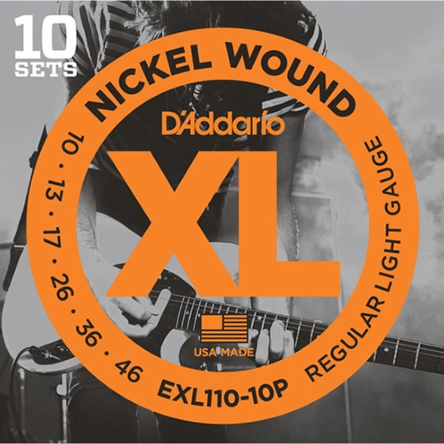 D'Addario EXL110-10P Set String - Electric Guitar String 010-46 (10 Set)