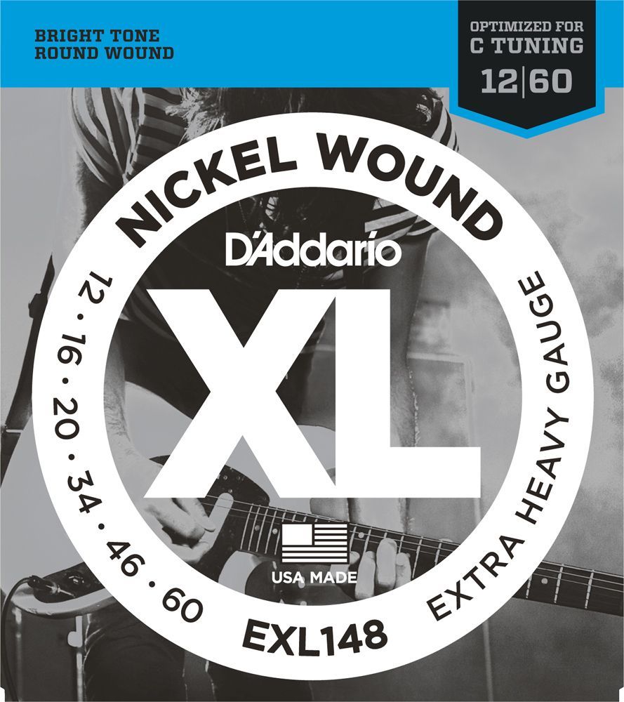 D'Addario EXL148 Nickel Wound Extra-Heavy Team String - Electric Guitar String 012-060