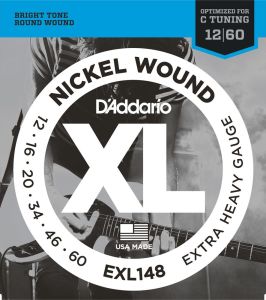D'Addario EXL148 Nickel Wound Extra-Heavy Team String - Electric Guitar String 012-060