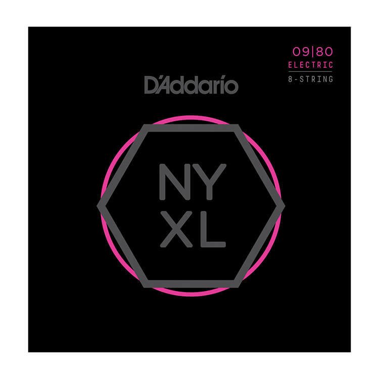 D'Addario NYXL0980 Super Light 8-String Set - 8 String Electric Guitar String 09-80