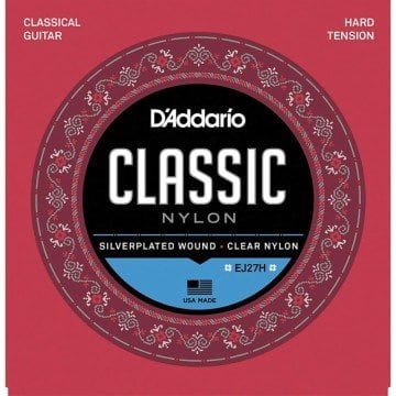 D'Addario EJ27H Student Nylon, Hard Tension Set string - Classical guitar string