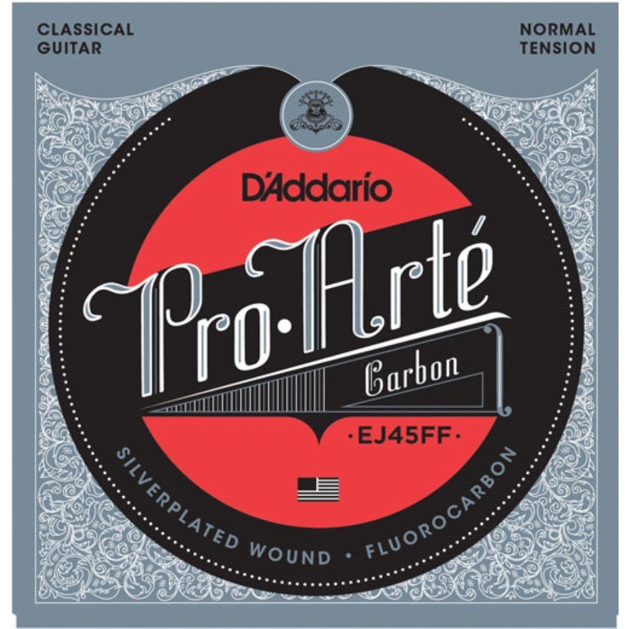 D'Addario EJ45FF Pro-Arté Carbon, Dynacore Basses, Normal Tension Team String - Classical Guitar String