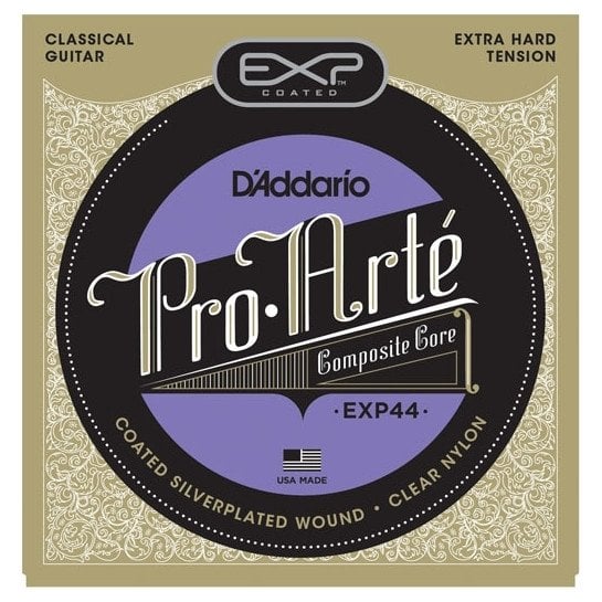 D'Addario EXP44 Coated, Extra-Hard Tension Takım Tel - Klasik Gitar Teli