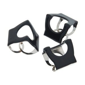 Pinch Clip 3 Ring Clamps - Black