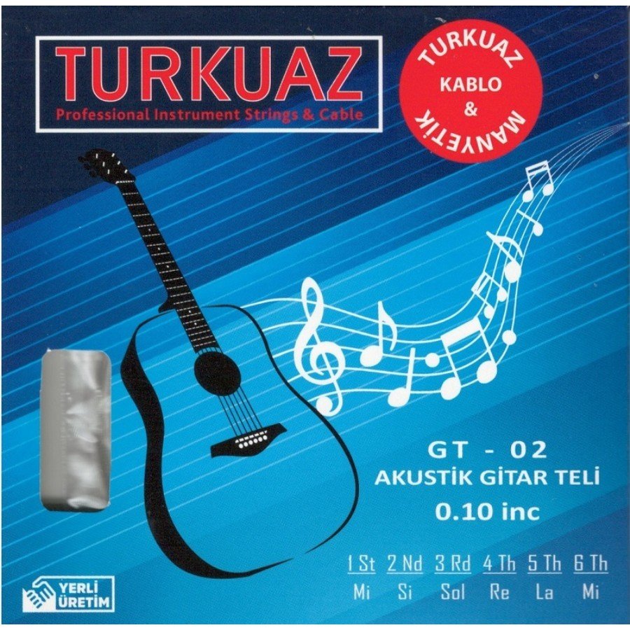 Turkuaz GT 02 Akustik Gitar Teli-0.10 İnç