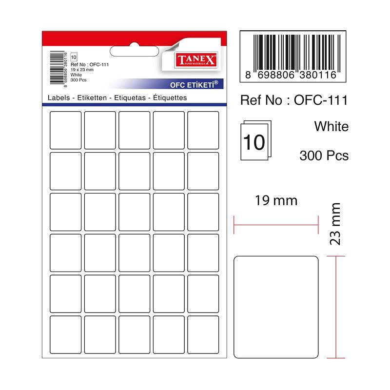 Tanex 19X23 Etıket Kod 111