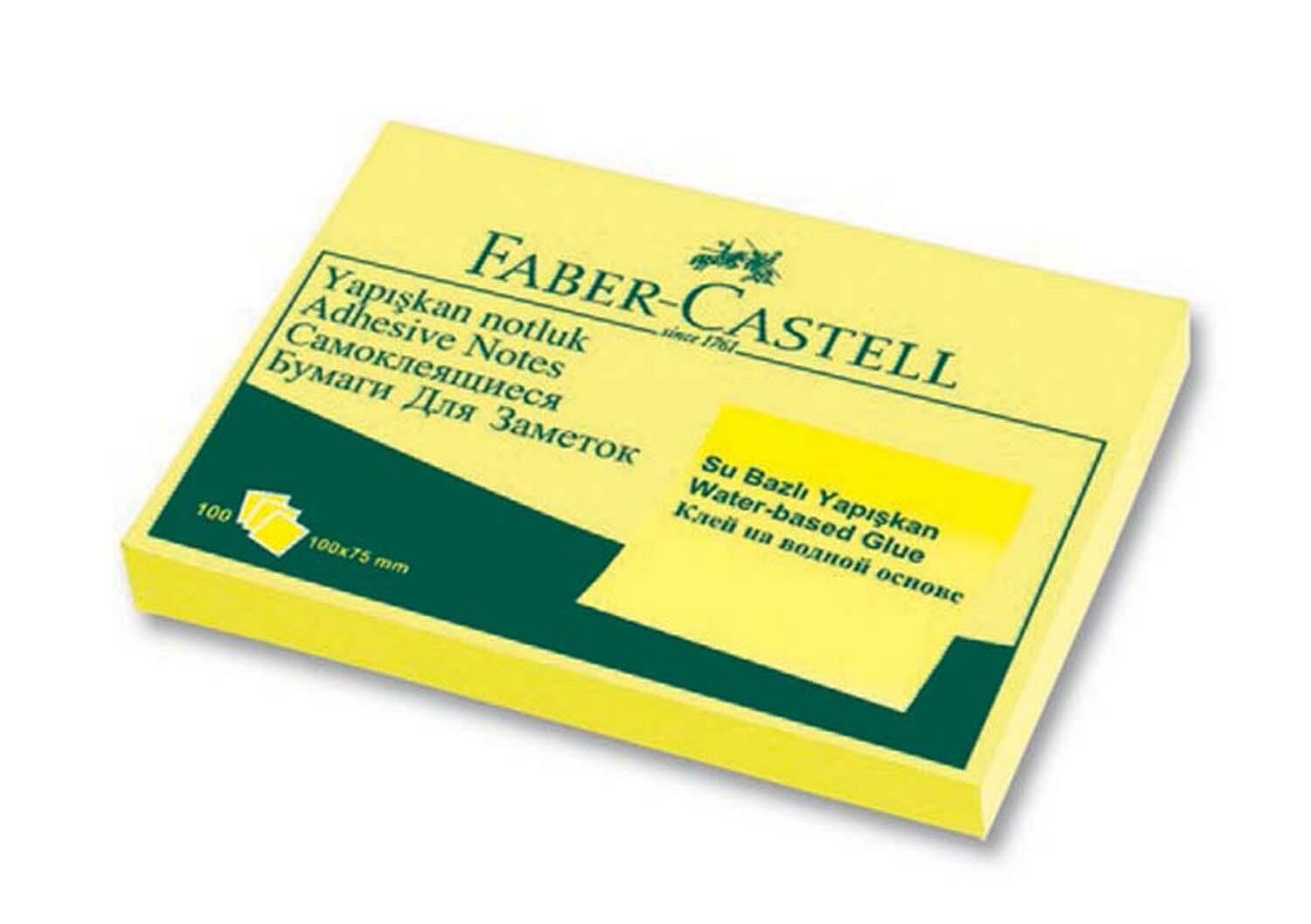 Faber-Castell Yapışkan Notluk 100X75Mm Sarı