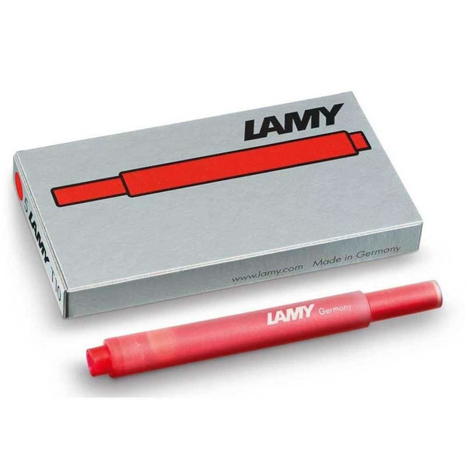 Lamy T10 Kırmızı 5'Lı Dolmakalem Kartusu