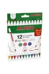 ALPINO AR-002013 ÇİFT YÖNLÜ KEÇELİ KALEM 12'Lİ