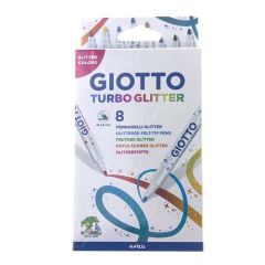 Giotto 8 Li Keçeli Kalem Turbo Glıtter(Metalic)