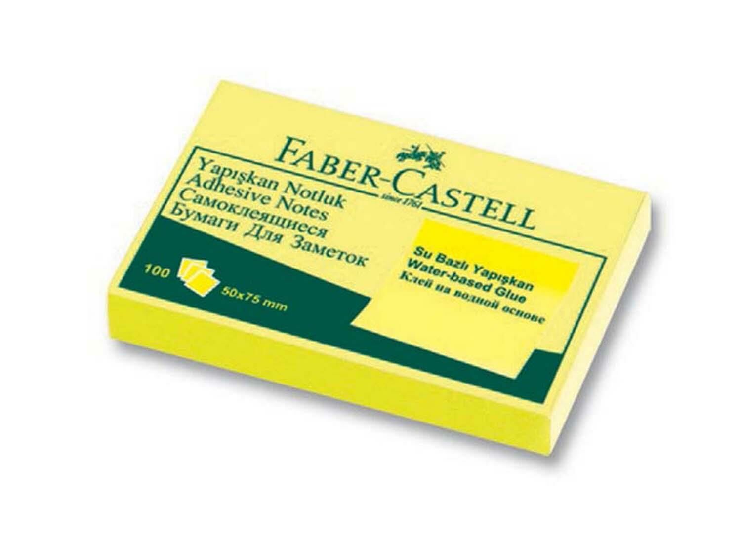 Faber-Castell Yapışkan Notluk 50X75Mm Sarı