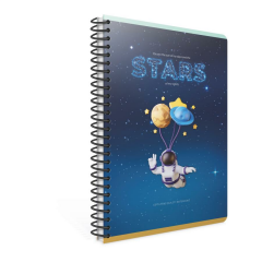 Gıpta Stars A4 100yp Spiralli Karton Kapaklı Çizgili Defter