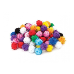 Puti Pom Pom Metalik 20mm 4483