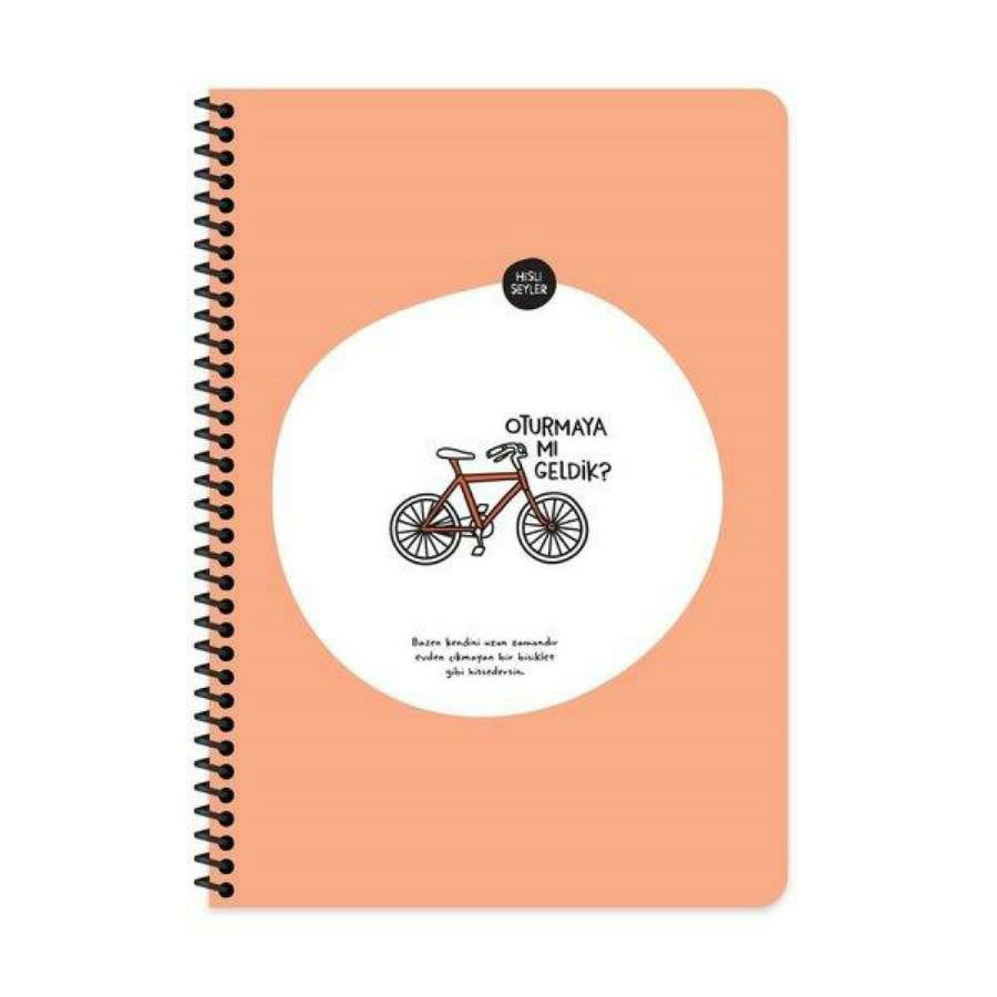 Keskin Hisli Şeyler A4 80yp Çizgili Spiralli Stickerli Defter