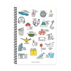 Keskin Hisli Şeyler A4 80yp Çizgili Spiralli Stickerli Defter