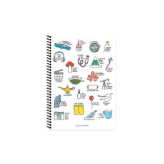 Keskin Hisli Şeyler A4 80yp Çizgili Spiralli Stickerli Defter