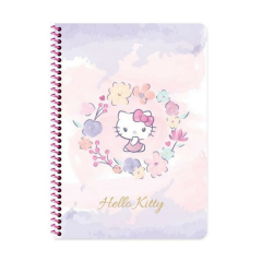 Hello Kitty A4 80yp Kareli Spr.Karton Kapak Defter