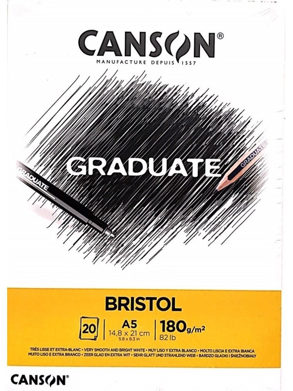 Canson Çizim Bloğu Graduate Cangrad Bristol 20sf A5 180gr