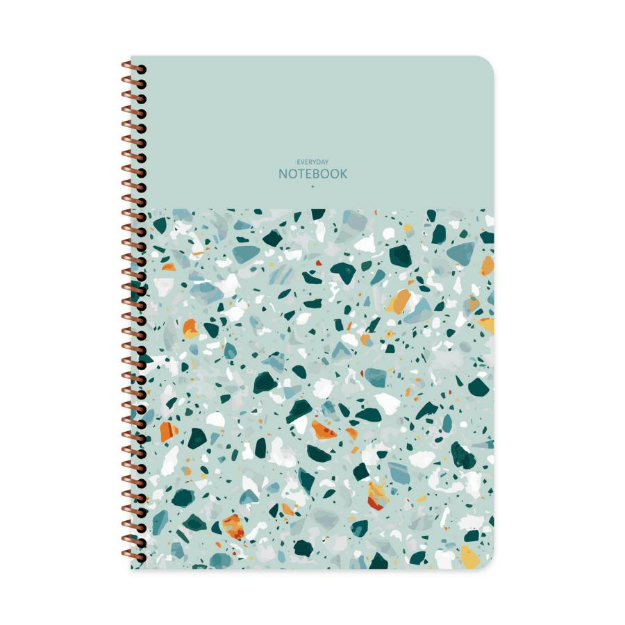 Keskin A4 80yp Kar. PP Kp.Spiralli Terrazzo Defter