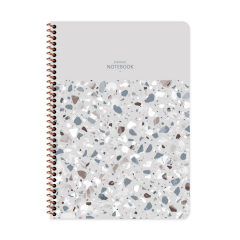 Keskin A4 80yp Kar. PP Kp.Spiralli Terrazzo Defter