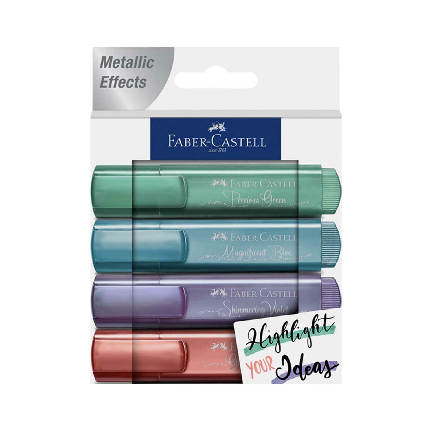 Faber-Castell Fosforlu Kalem 4 Renk Metalik