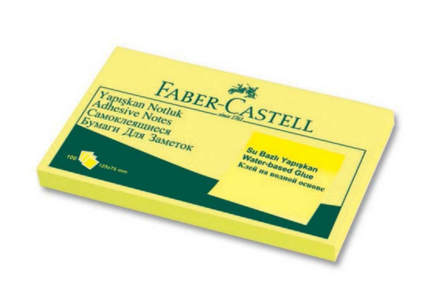Faber-Castell Yapışkan Notluk 125X75Mm, Sarı